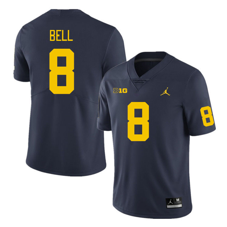 Michigan Wolverines #8 Ronnie Bell College Football Jerseys Stitched Sale-Navy